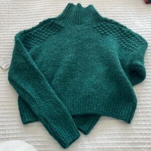 NWT Free People Cropped Turtleneck Sweater